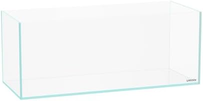 LANDEN Aquarium Long 3.5 Gallon Ultra Clear Glass Rimless Fish Tank 45LG