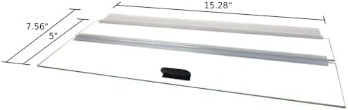 H2Pro 16″ Glass Canopy 5.5 Gallon Aquarium Fish Tank (15.28 x 7.56 x 0.16in)