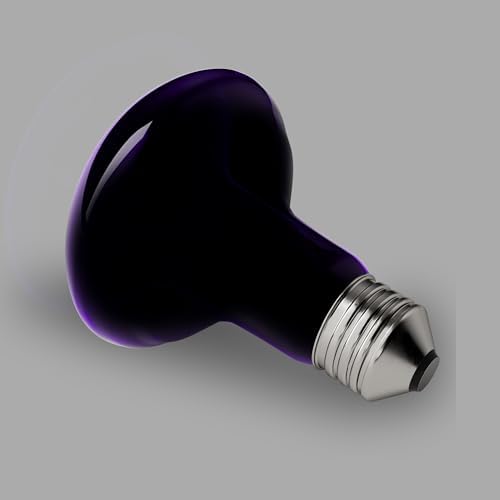 75W Reptile Night Light Bulb, UVA Heat Lamp, Purple Basking Lamp