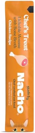 Made by Nacho Lickable Cat Treats Mousse Tubes 12 Count with Bone Broth Chicken Recipe (.5 oz) No Grains, Corn, Wheat or Soy