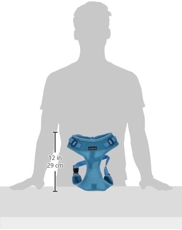 Authentic Puppia RiteFit Harness with Adjustable Neck, Sky Blue, Extra-Large