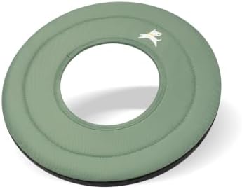 OllyDog Super Flyer Dog Flying Disc – Floating Fetch Toy for Water Play, Soft Eco-Friendly Recycled Fabric, Gentle on Teeth, 11" for Medium & Large Dogs (Olivine, 11")