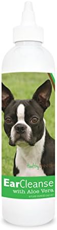 Healthy Breeds Boston Terrier Ear Cleanse with Aloe Vera Cucumber Melon 8 oz