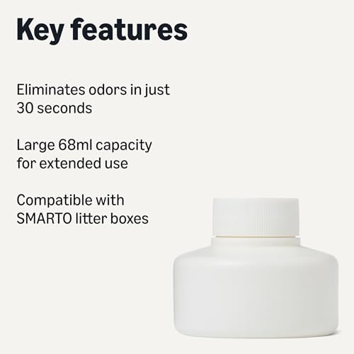 Amazon Basics Self-Cleaning Cat Litter Box Air Purifying Refills, 2-Pack, Baby Powder Scent, 2.3 fl. oz., Odor Control, Only Compatible with B0FZQ8BTYG