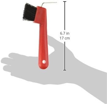 PARTRADE 245855 737 Hoof Pick with Brush, 7", Red
