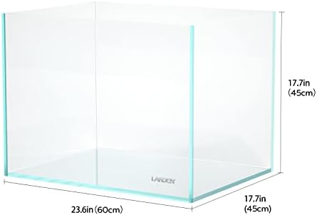 LANDEN Aquarium 60H 30 Gallon Ultra Clear Glass Rimless Fish Tank