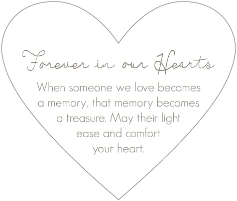 Pavilion Gift Company Forever in Our Hearts-50x60 Super Soft Royal Plush Throw Blanket, Cream