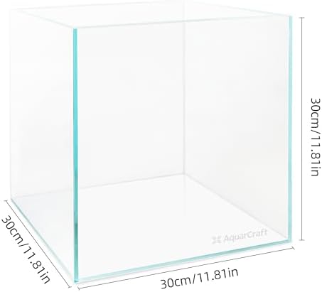 6.5 Gallon Rimless Aquarium, Ultra Clear Low Iron Cube Tank