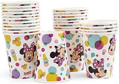 Glad for Kids Disney Minnie Mouse Paper Cups, Dots, 9 Oz, 24 Ct, 10-Pk