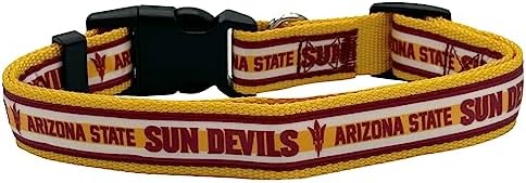Pets First Collegiate PET Collar OLD VERSION Arizona State Sun Devils Dog Collar, Size Medium. Best Sports Team Collar for Dogs & Cats. A Shiny & Colorful Dog & Cat Collar Licensed by The NCAA
