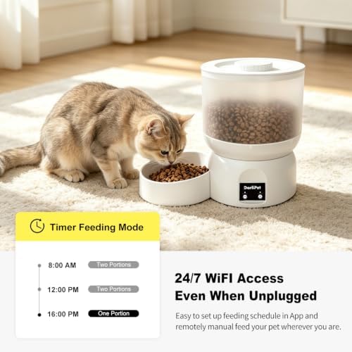 Automatic Cat Feeder,WiFi Auto Cat Feeder for Cats & Small Dogs
