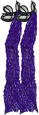 Majestic Ally 2 pcs Ultra Slow Feed 1.5"x1.5" Holes 40” Hay Net for Horses and livestocks (Purple)