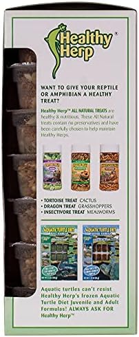 Healthy Herp Veggie Mix Instant Meal for Reptiles - Nutritious Bearded Dragon Accessories, Bearded Dragon Food - Made in USA - Quick Prep, for Box Turtles, Lizards, Tortoises - 7 x 0.16 oz (4.6g) Cups