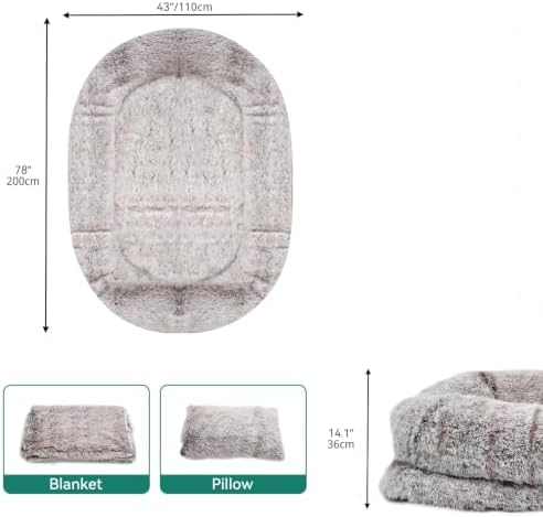 YITAHOME 79"x43" Dog Bed with Blanket and Pillow