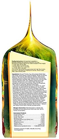 F.M. Brown's Tropical Carnival, Gourmet Pet Rabbit Food with High-Fiber Timothy and Alfalfa Hay Pellets, Probiotics for Digestive Health, Vitamin-Nutrient Fortified Daily Diet, 5 lb
