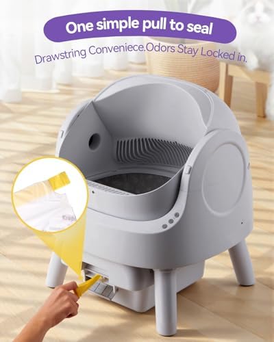 45 Count Cat Litter Box Bags Compatible with PetPivot AutoScooper 11/12