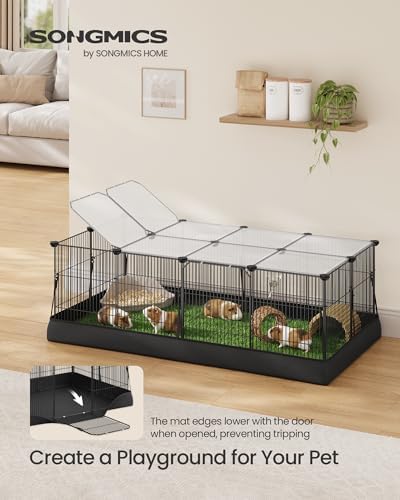 SONGMICS Guinea Pig Cage, Rabbit Cage,Small Animal Cage