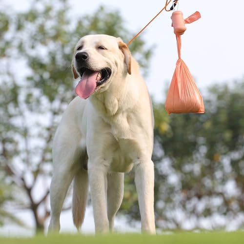Deo Doo Dog Poop Bags with Handles & Holder, 108 Count, Peach Scented