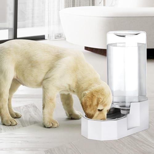 Sfozstra 9L Large Dog Water Dispenser: Gravity Design for Multiple Pets