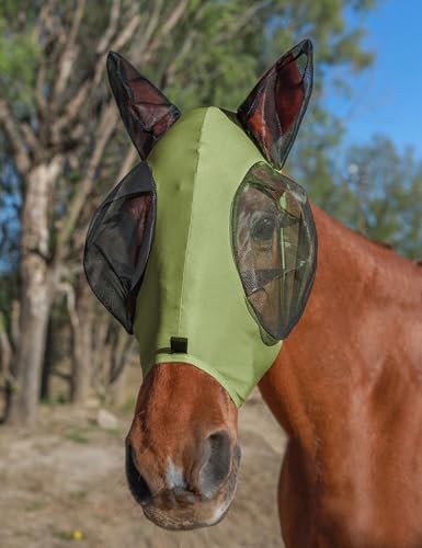 Horse Fly Mask with Ears, Fly Mask for Horses, Breathable Mesh