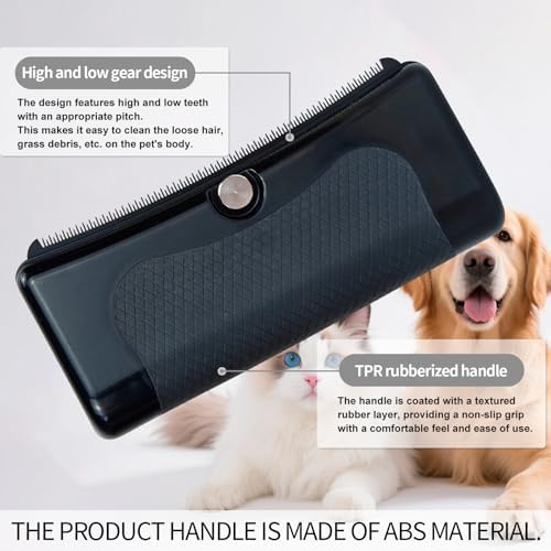 Pet Deshedding Brush for Dogs Cats Rabbits Horses, Gentle Shedding Tools