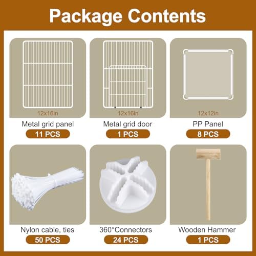 VISCOO 20 Panels Small Animal Playpen, Pet Playpen, Guinea Pigs Cages