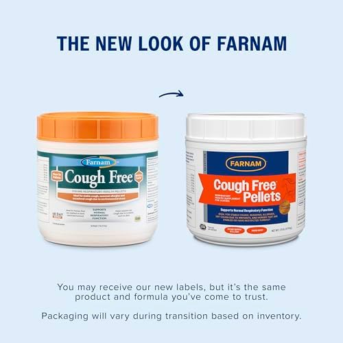 Farnam Cough Free Horse Supplement Pellets, Show Safe 1.75 lb 48-Day Supply