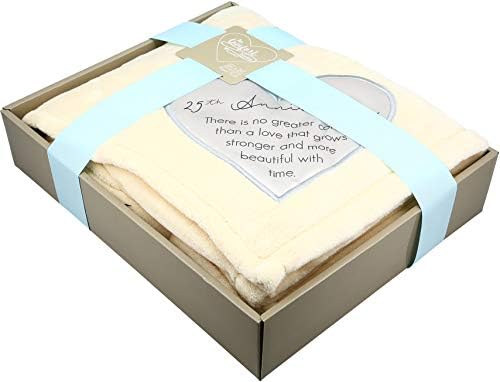 Pavilion Gift Company - 25th Soft Royal Plush Blanket 50x60 Inch