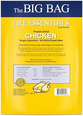 Life Essentials by Cat-Man-Doo | Freeze Dried Chicken Treats | 16oz Bag