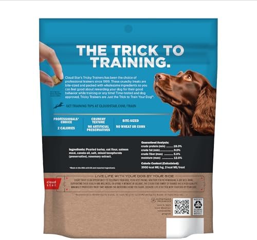 Cloud Star Tricky Trainers Crunchy Dog Treats, Salmon, 8 oz.