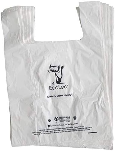 EcoLeo, Compatible with Litter-Robot 3, Handle Waste Drawer Liner Bags, Thick, for Automatic Litter Box, Compatible with Leo's Loo (50-Count)
