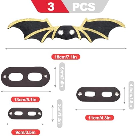 3 Sizes Lizard Harness and Leash Set, Soft Leather Reptile Leash with Cool Wings for Bearded Dragon Iguana Gecko Chameleon Small Pets, Black Reptile Accessories for Outdoor Walking
