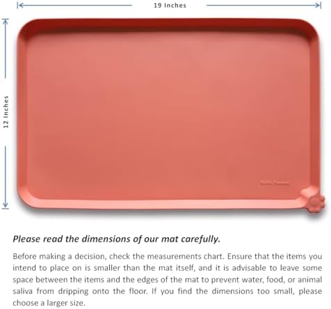 Hoki Found -Waterproof Pet Feeding Mats with High Lips - Multiple Size and Colors for Dogs, Cats & Others-BC