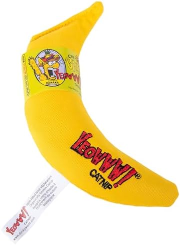Yeowww! Catnip Chi-CAT-a Banana Toy for Cats - 7 Inches - Durable Cotton Twill - Made in the USA - Stuffed with Organically Grown Catnip (Pack of 3)