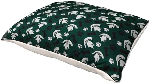 Pegasus Sports Officially Licensed NCAA Bones Repeat Sherpa Pet Bed