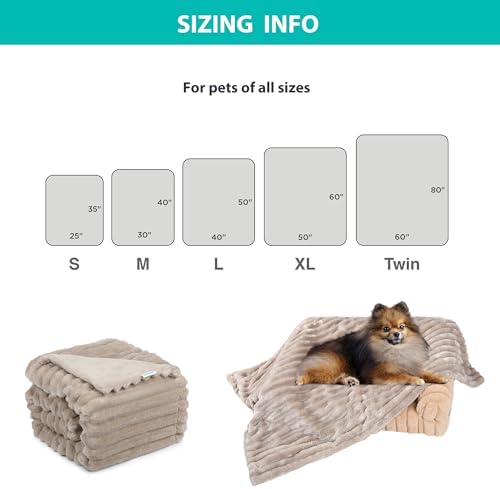 Reversible Waterproof Sherpa Pet Blanket for Large Dogs & Cats