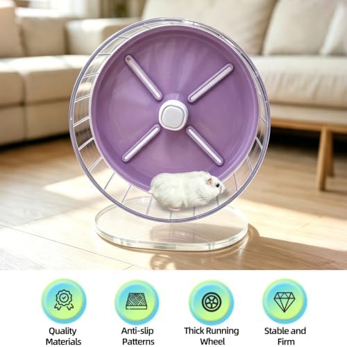 Silent Hamster Wheel,7.87 Inch Quiet Spinner Dwarf Hamster Running Wheel
