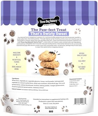 Three Dog Bakery Swirly Paws Soft Baked Treats for Dogs - 20 oz Bag