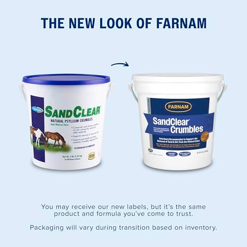 Farnam SandClear Crumbles, Psyllium Digestive Supplement, 9 Day Supply