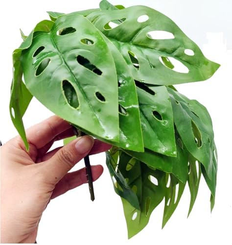 Fake Reptile Plants for Terrarium,Hanging Plant with Suction Cup