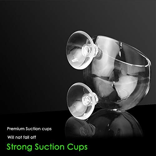 Carpetsma Aquarium Plant Pot, Glass Fish Tank Plants Holder - Aquarium Planter with 2 Suction Cups for Fish Tank Decor - 1 Pack