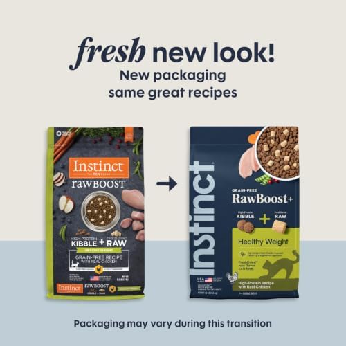 Instinct RawBoost Healthy Weight, Dry Cat Food + Freeze Dried, 10 lb. Bag