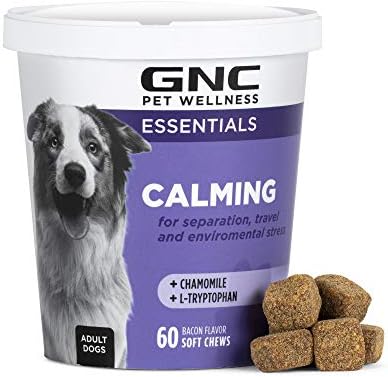 GNC Pets Essentials Calming Soft Chews for Dogs, Bacon, 60 Count, 3-Pack