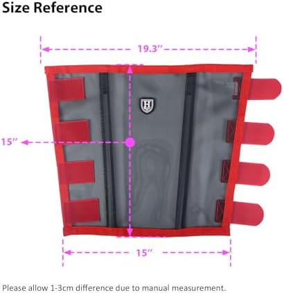 Harrison Howard Loose-Fitting Horse Fly Leggings Breathable, Tear-Resistant Fine Mesh Leg Guards Stay-on Comfortable Fly Boots (Set of 4)
