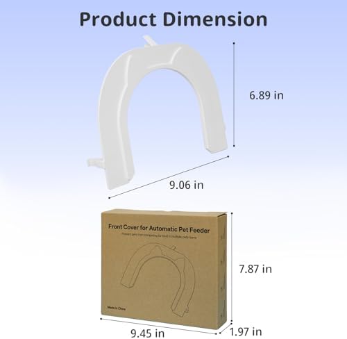 Front Cover for Automatic Microchip Cat Pet Feeder - Prevents Persistent Pet from Getting Food from The Front of The Feeder