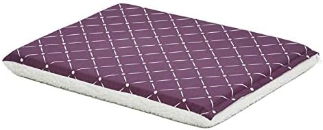 MidWest Homes for Pets Quiet Time Couture Paxton Pet Bed in Plum Fleece with Pillow Cover, Plum, 36"