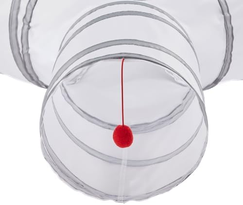 Cat Tunnels for Indoor Cats 3 Way Play Toy Kitty Tunnel Peek Hole Toy with Ball for Cat Tube Fun for Rabbits Kittens and Dogs