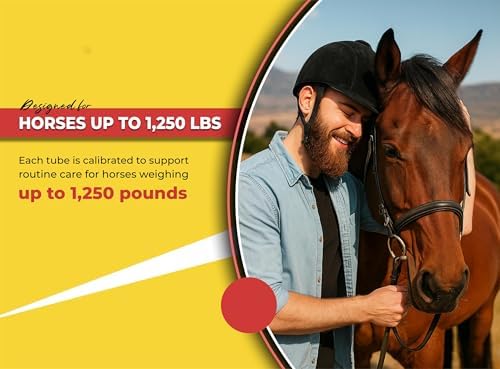 Horse Paste Gel 1.87% – Apple Flavored Oral Syringes – 6.08g Each (2-Pack) – Adjustable Weight Markings – for Equine Use