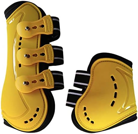 Horse Boots Open Front Jumping Tendon Sport Boots, Hind Fetlock Boots, Secure Leg Protection, Classic Breathable Equine Supplies, Set of 4
