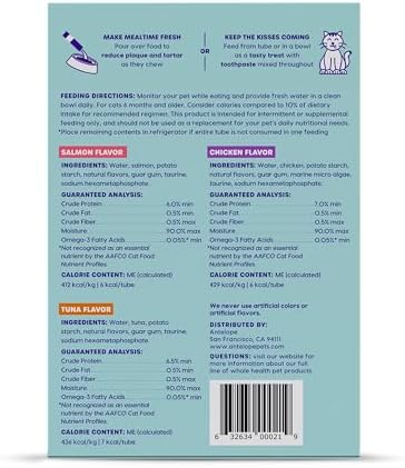 ARK NATURALS Kiss Me-Ow Lickable Cat Treats Flavor Variety Pack (21 ct)